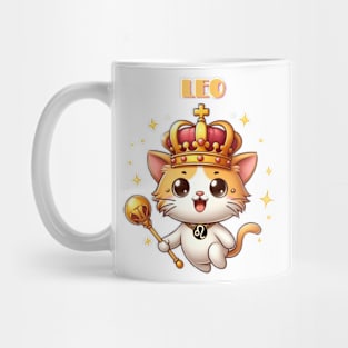 Leo Zodiac Cat Mug